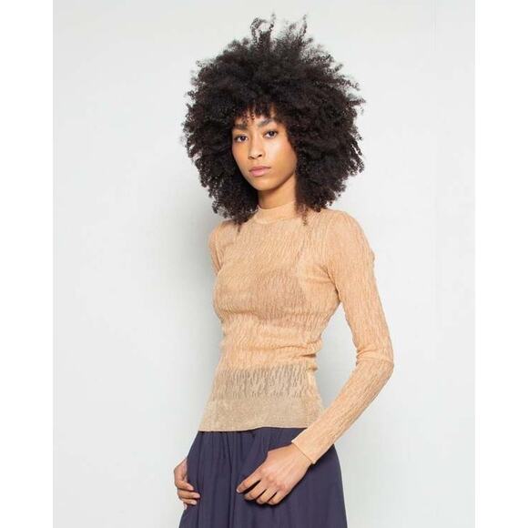 New AKNVAS Priska Top in Nude long sleeve sz XS - Picture 1 of 9